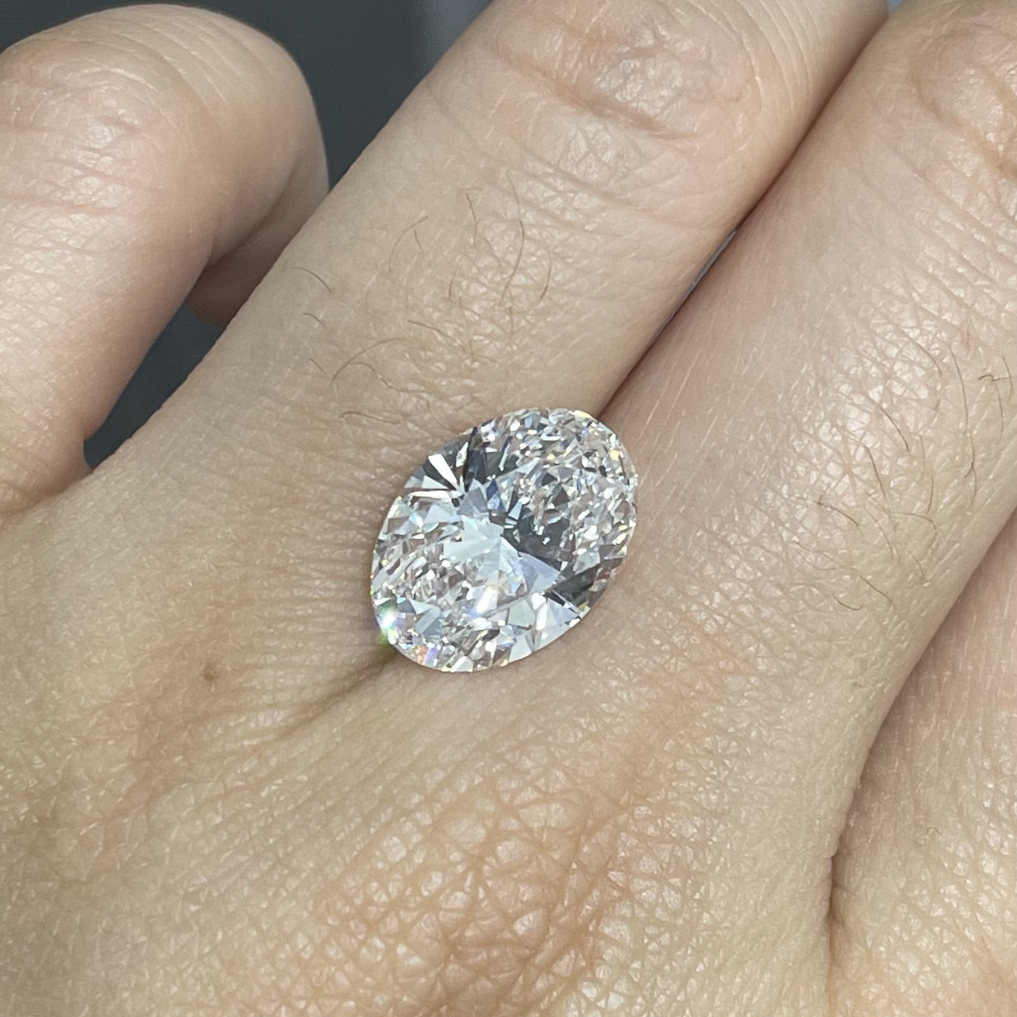1.07ct Loose Synthetic Diamond CVD Oval Shaped Brilliant Cut Jewelry