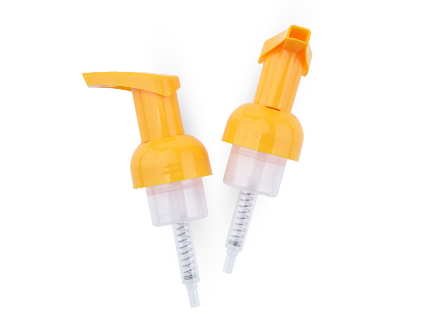 Orange Plastic Soap Dispenser Pump Non Spill Low Soap Consumption