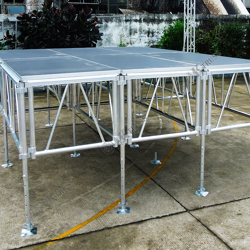 Adjustable Concert Modular Stage Platform for Easy Set Up Outdoor Non Slip Foldable Events