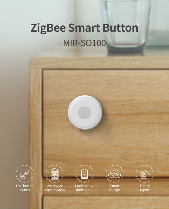 DC 3V Zigbee Smart Button ROHS Home Assistant Zigbee Button