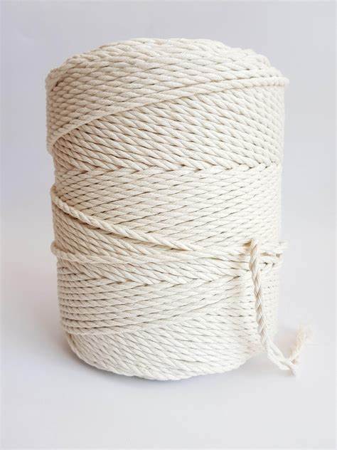 DIY Decoration Manufacture Customized Twist 5mm Colored Cotton Rope with 100% Cotton