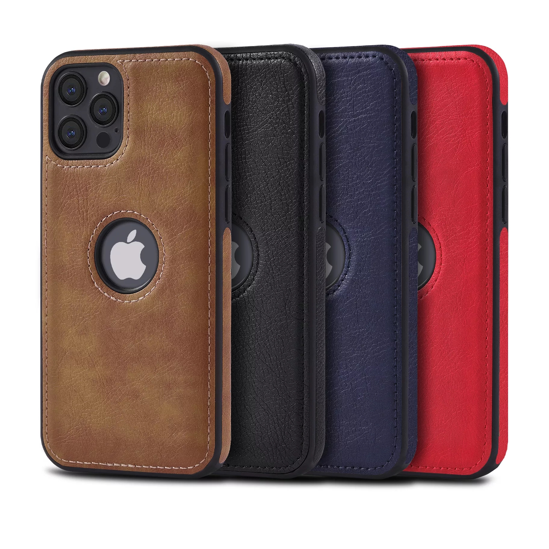 Durable Anti-Scratch Soft Grip Mobile Phone Cover for iPhone 14 Pro Max Classic Luxury PU Leather Cases
