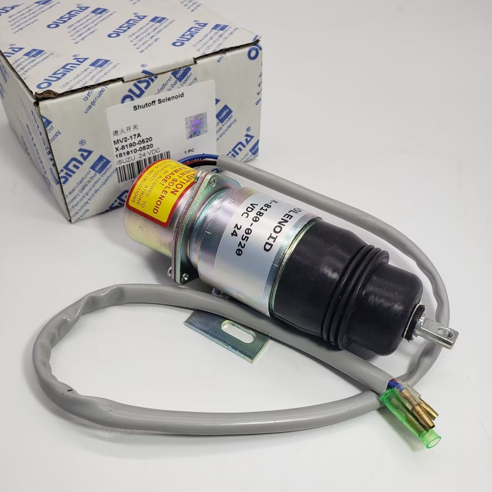 X-8180-0520 MV2-17A 181910-0520 Fuel Shut Off Stop Solenoid 24V For ISUZU Engine Part