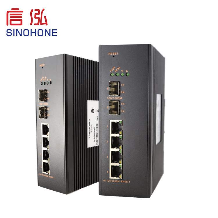 Gigabit Fiber Optic Network Switch SFP Uplink Port Sliding Fixed Type