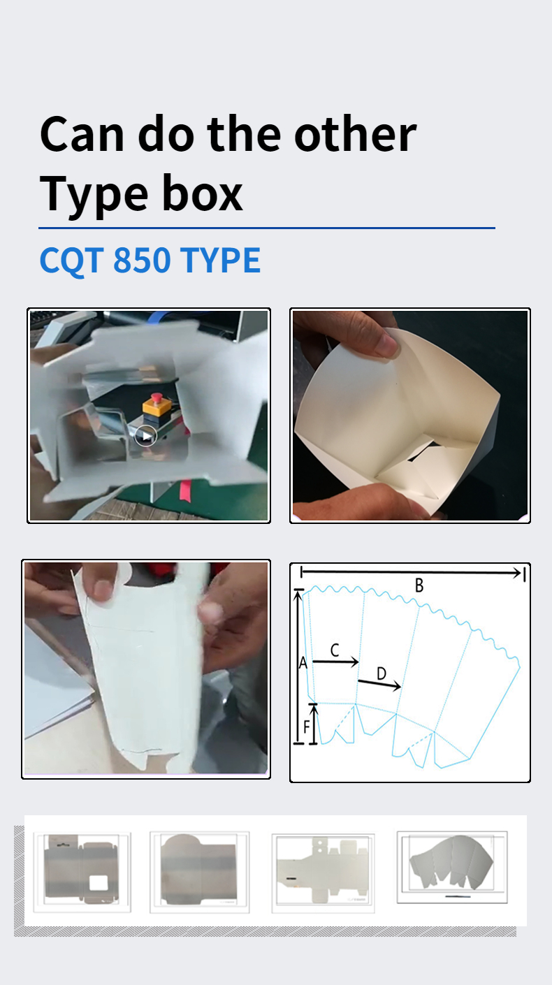Advanced CQT850 Folder Gluing Machine for 4 Corner Box 6 Corner Paper Box Paper Folding