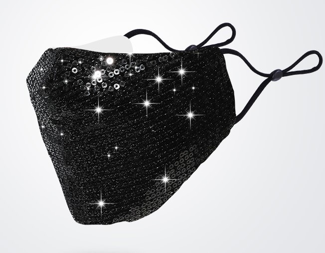 Reusasble Private Daily Party Show Shiny Face Mask Magic Bling Crystal face Mask