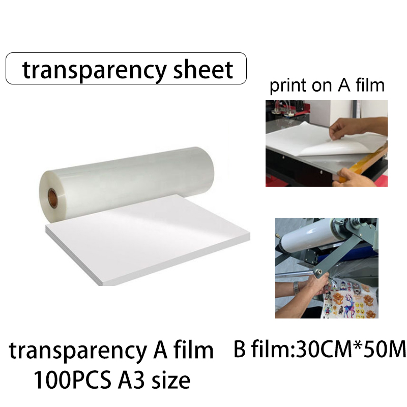 Uv Transfer Film DTF Ink UV Cold Transfer Film Crystal AB Film Metal Lettering Film Pressure Sensing