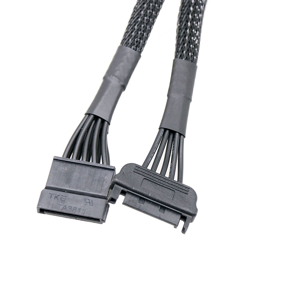 15Pin Cable Male 1 to 3 ST 15Pin Female Power Supply Cable 20cm