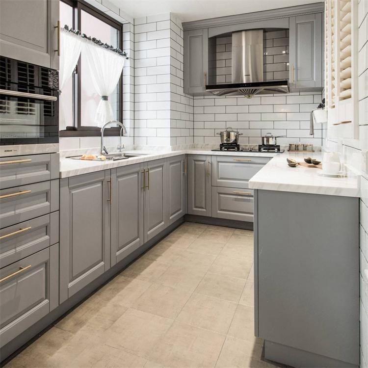 Small Modern Kitchen Countertop Cabinet With Melamine Door Finish