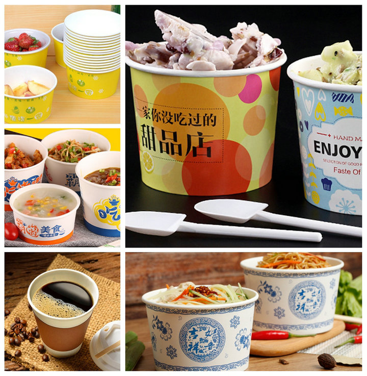 300gsm + 18g PE Lined Coated Paper For Disposable bowl Width 500mm 550mm 600mm