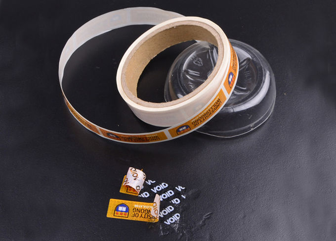 Custom high quality anti counterfeit void warranty seel labels stickers