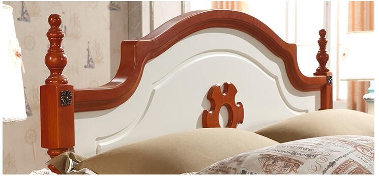 Latest European Mediterranean Style Bedroom Furniture Ivory Wood Double Bed Designs
