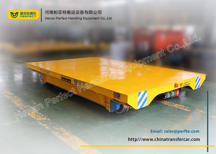 Factory Use Flat Steel Structure 1435mm Rail Gauge Industrial Transfer Trolley