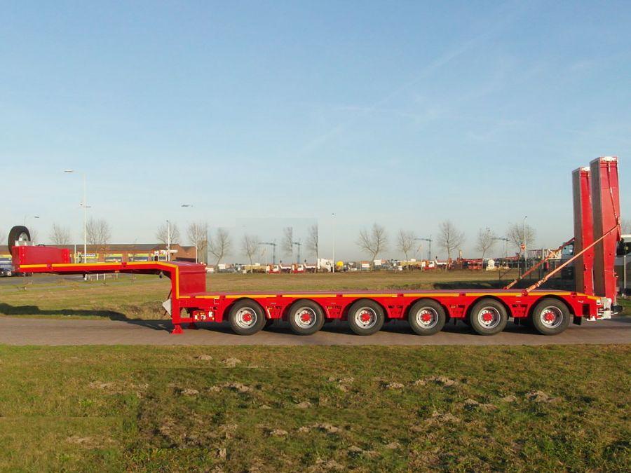 2 Axle 28 Tons Lowbed Lowboy Truck Trailer Semi Trailer for Heavy Equipment Transport