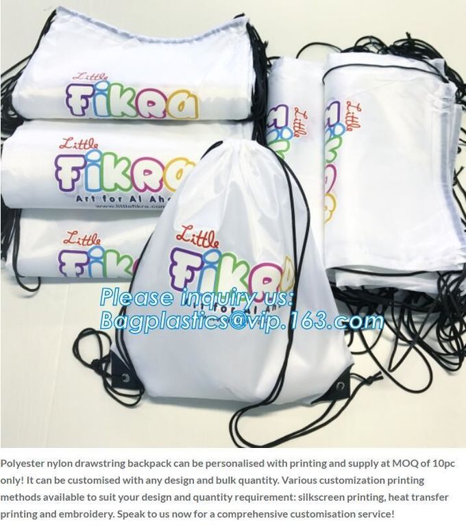Outdoor Use 210D Sample Shoe Polyester Drawstring Bag,fashionable pattern printing polyester foldable shopping bag PACK