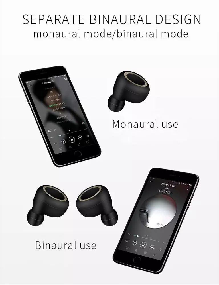 Tws Mini Earphone Earpiece Audifonos Bluetooth Inalambricos Earphone in-Ear Earbuds Casque Bluetooth Skull Candy Headphones
