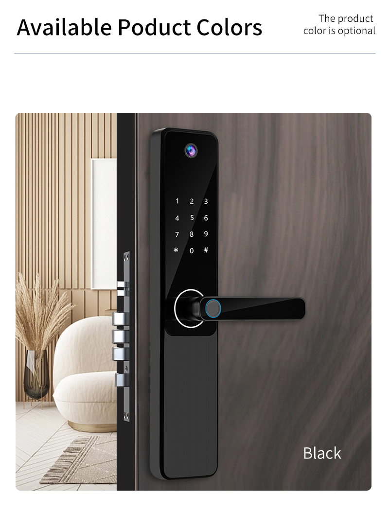 S802pro Camera Door Lock ROHS Digital Door Lock With Camera