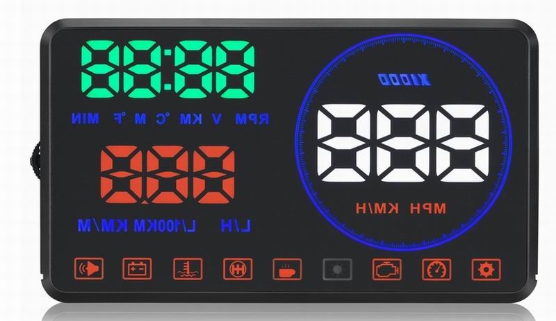 Ouchuangbo Car Head Up Display HUD detector speed projector on the windshield Speedometer Alarm