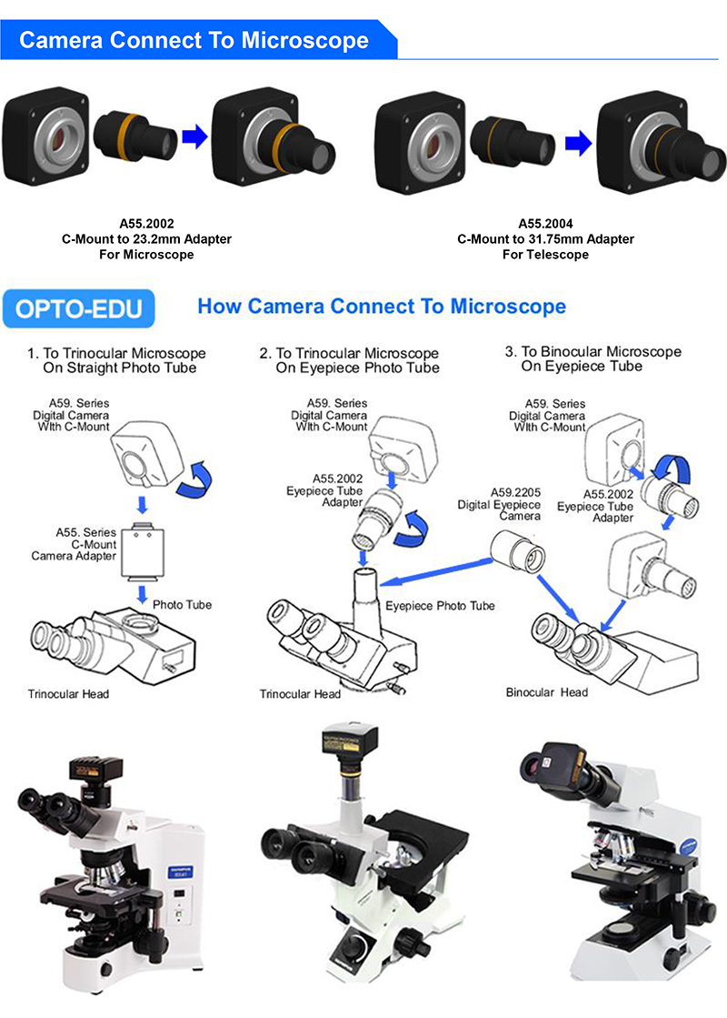 OPTO-EDU A59.2251 WIFI+USB2.0 Digital Microscope Camera