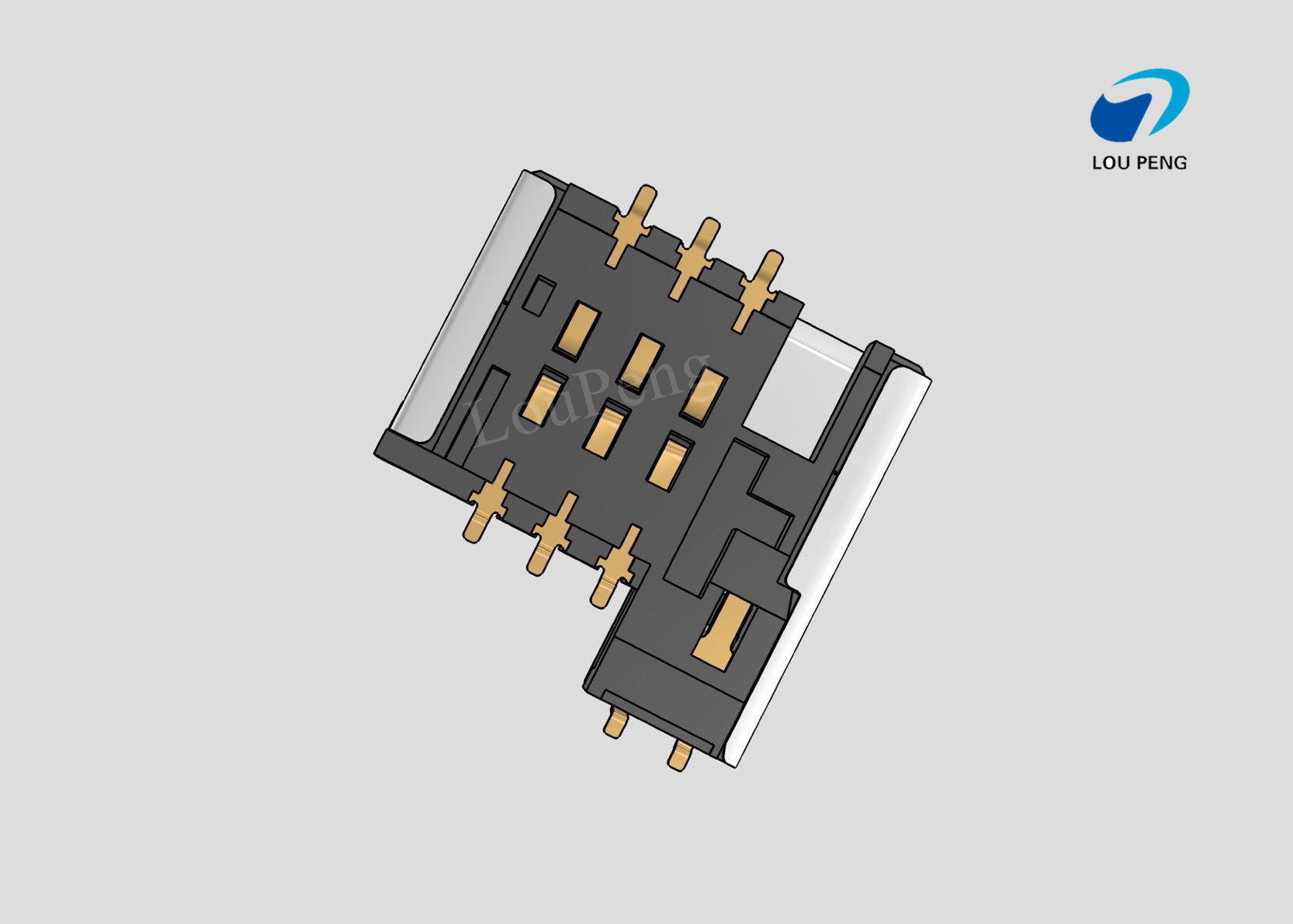 SIM Connectors, SIM Card Connectors, 2FF mini SIM Compatible Card, 6 Position, 2.54mm [.1in] Centerline,SMT