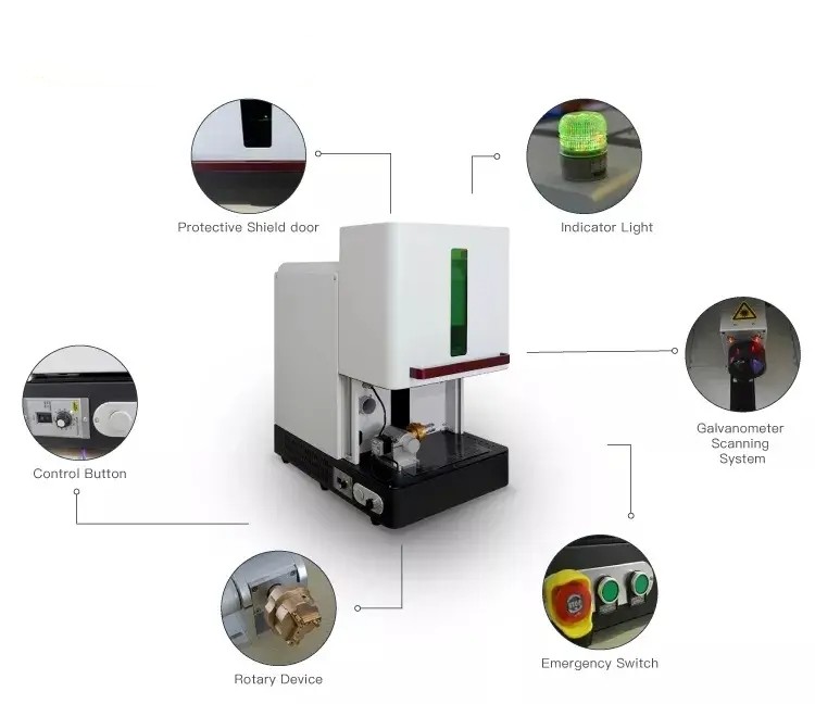 Small 30w Laser Marking Machine 50W Fiber Laser Marking Machine Portable