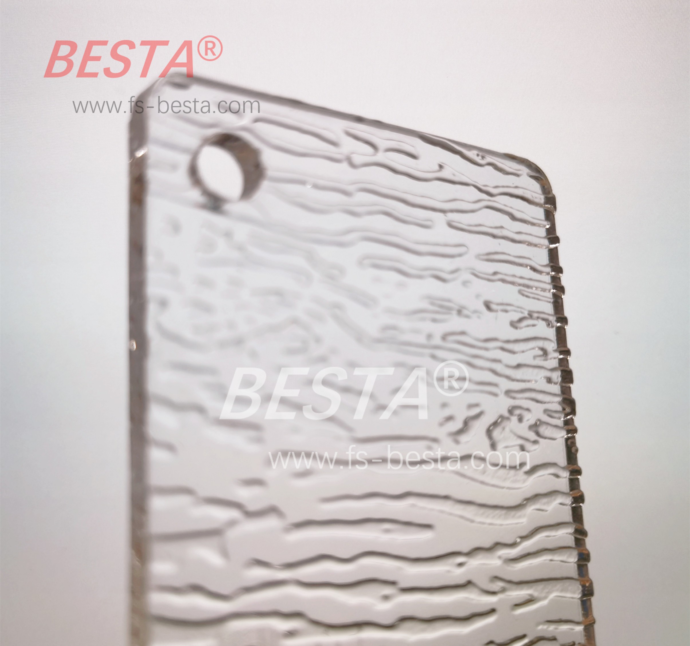 PMMA Transparent Textured Clear Acrylic Sheet 6mm Stone Grain
