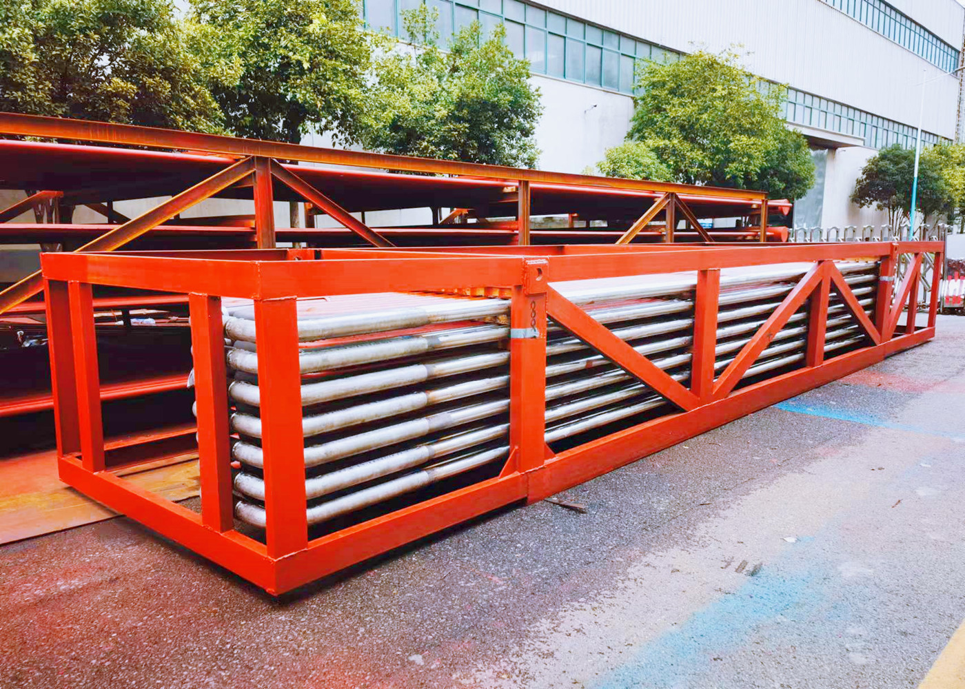 Fin Pitch Round Superheater And Reheater Coil Customized Serrated