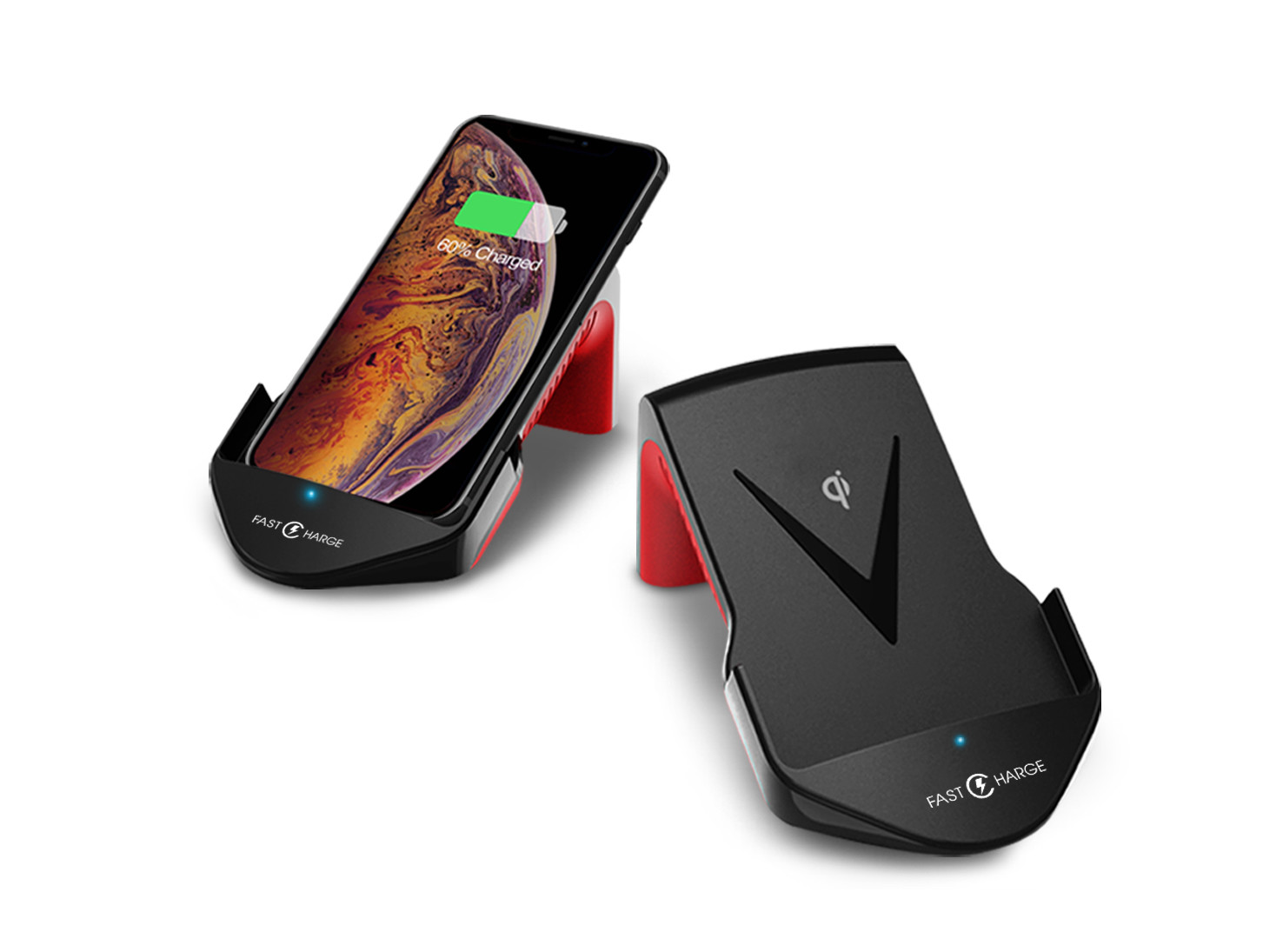 Horizontally 15w Wireless Charging Stand 147x90x63mm
