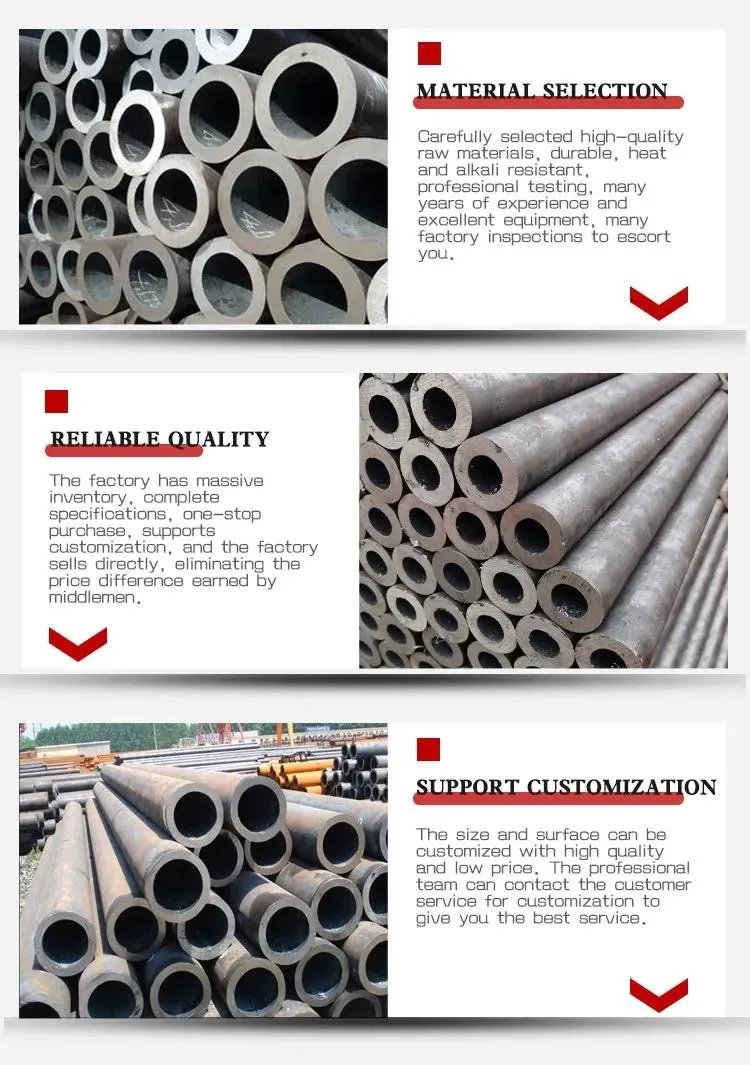 20# 40cr Sch40 Construction Black Round Tube Reasonable Price Seamless Carbon Steel Pipe