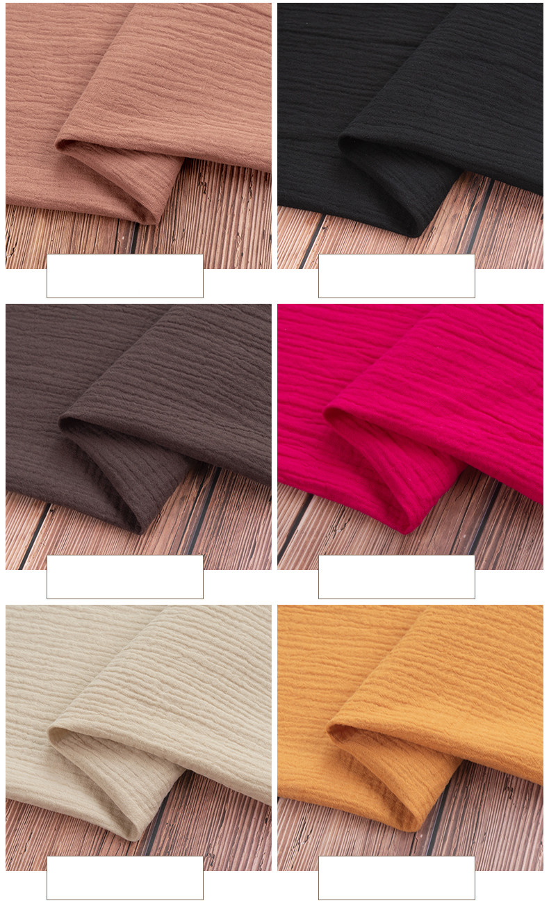 125-130GSM Four Layers Crinkle Cheesecloth Fabric Red Gauze Fabric