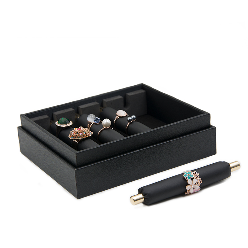 Ring Organizer Jewelry Display Box Cardboard Material Many Slots Easy To Carry
