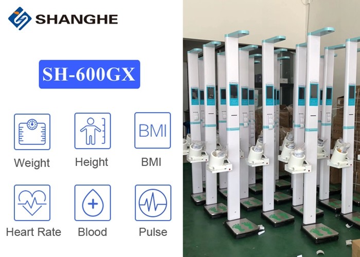 40 - 180 Pulse / Min Health Check Kiosk Electronic Balance Scale With Printer