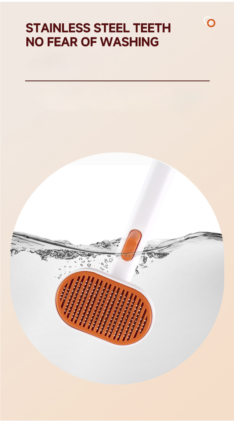 Pet Dog Brush Hair Removal Grooming Tools Cat One-Button Slicker Self Cleaning Comb