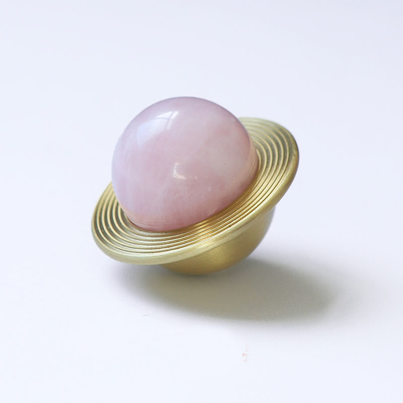Brass Gold Cabinet Door Pulls Knobs Round Planet Drawer Knobs