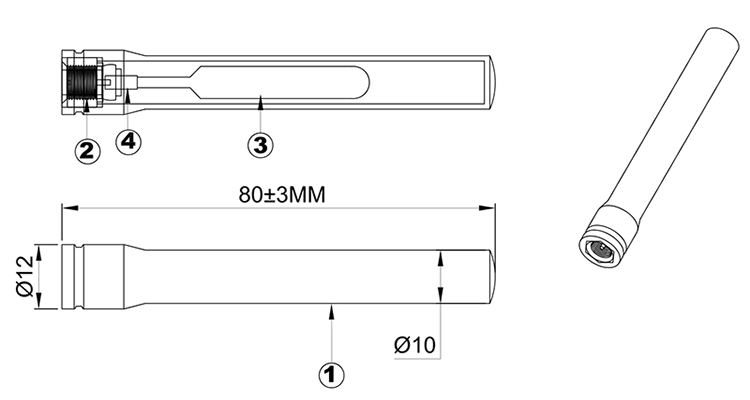 Rubber Omni Directional Wifi Antenna 1dBi SMA Male Aerial 868MHz 930MHz