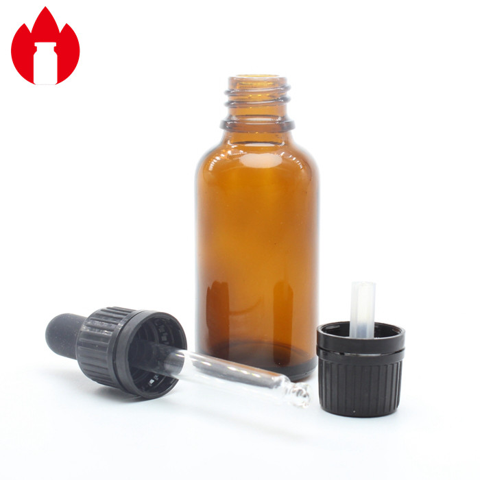 30ml Amber Screw Top Vials Glass Essential Oil Dropper Bottles