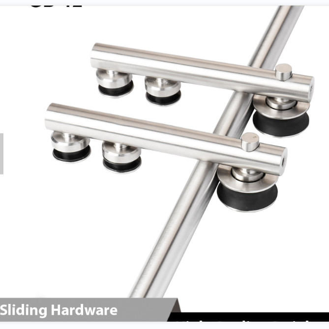 Sliding Tempered Glass Door OEM With Matte Black Steel Frame
