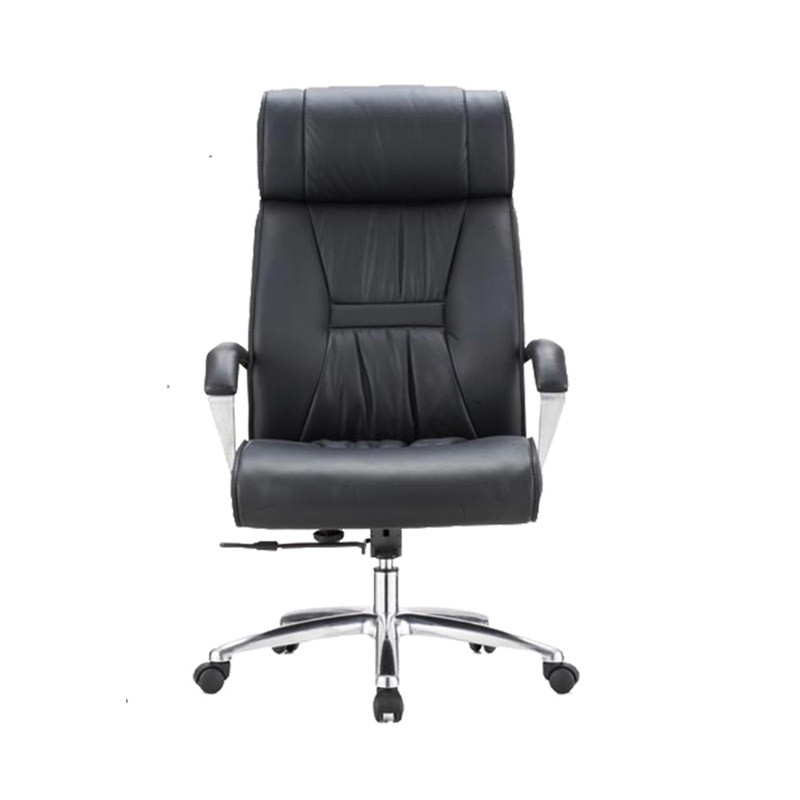Black Executive Office Chair Rolling Swivel PU Leather Chair