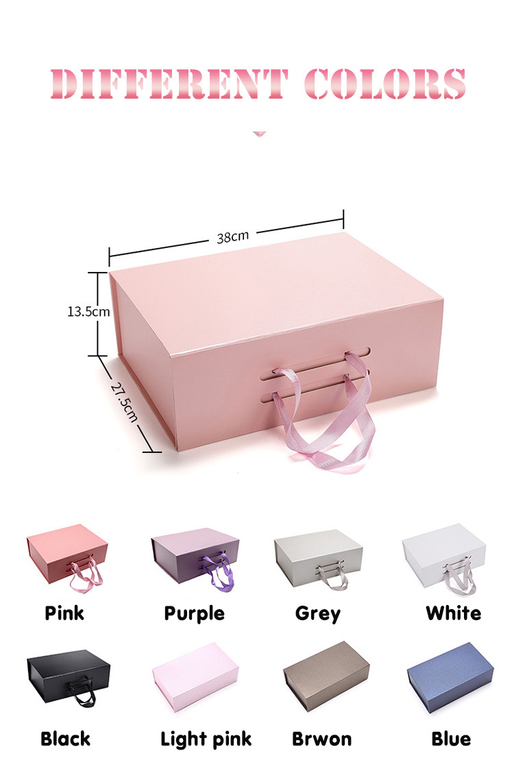 Clothing Packaging Cardboard Folding Box Special Paper Gift Box With Handle
