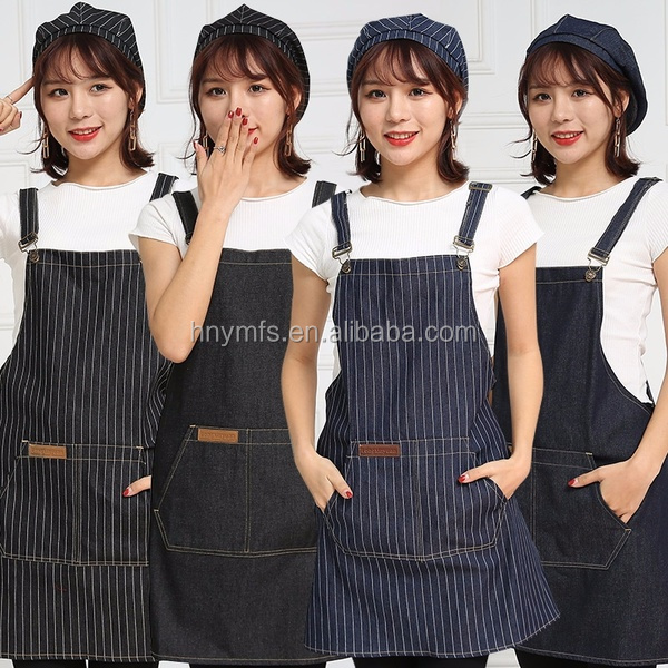 Custom Logo Printed Black Polycotton Twill Fabric Promotion Waterproof Kitchen Chef Apron