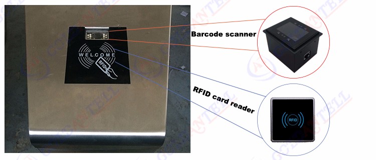 Electromagnetic turnstile mechanism scanner code qr door open for university channel
