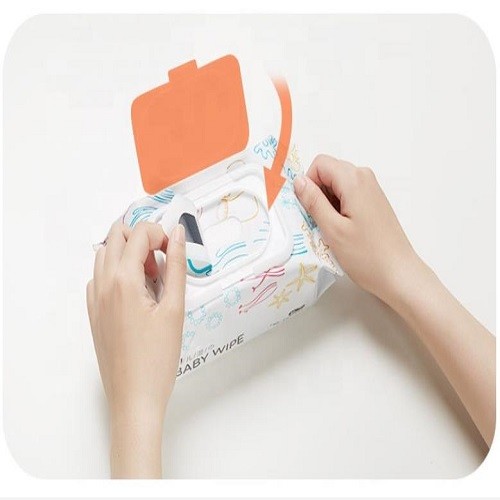 Plain Pattern Pure Baby Wet Wipes 100pcs Non Toxic No Colorant