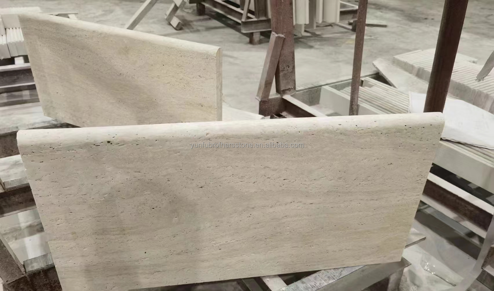 Hotel Marble Travertine Slab Polished Dining Table Modern Natural Stone Oval Furniture
