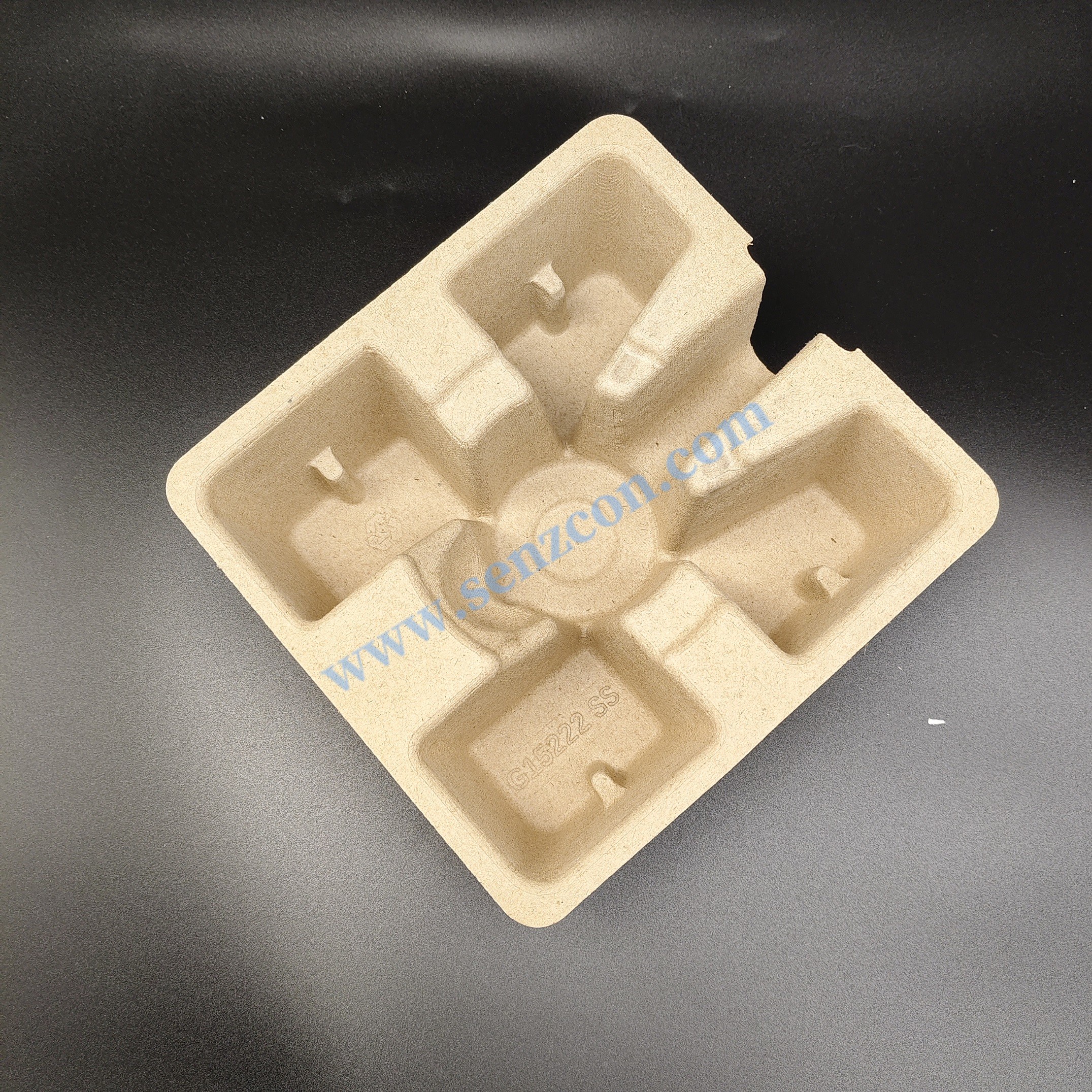 Yellow eco-friendly corrugated pulp, pulp molded base for small household appliances. It complies with the plastic bans in Europe and the United