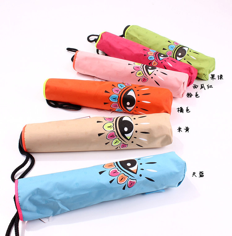 Color Changing 3 Fold Umbrella With 8mm Metal Shaft