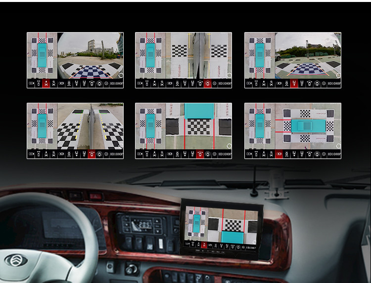 DVR License Plate Frame Backup 360 Degree Surround View Camera System RoHS