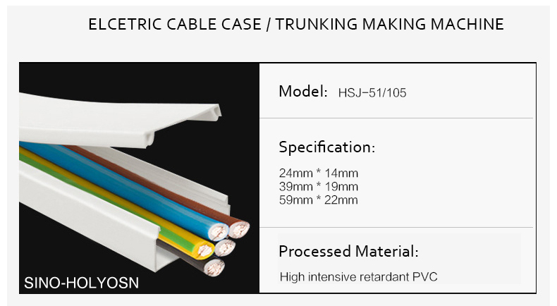 Online Support After Service Sino-Holyson PVC Electric Cable Trunking Making Machine
