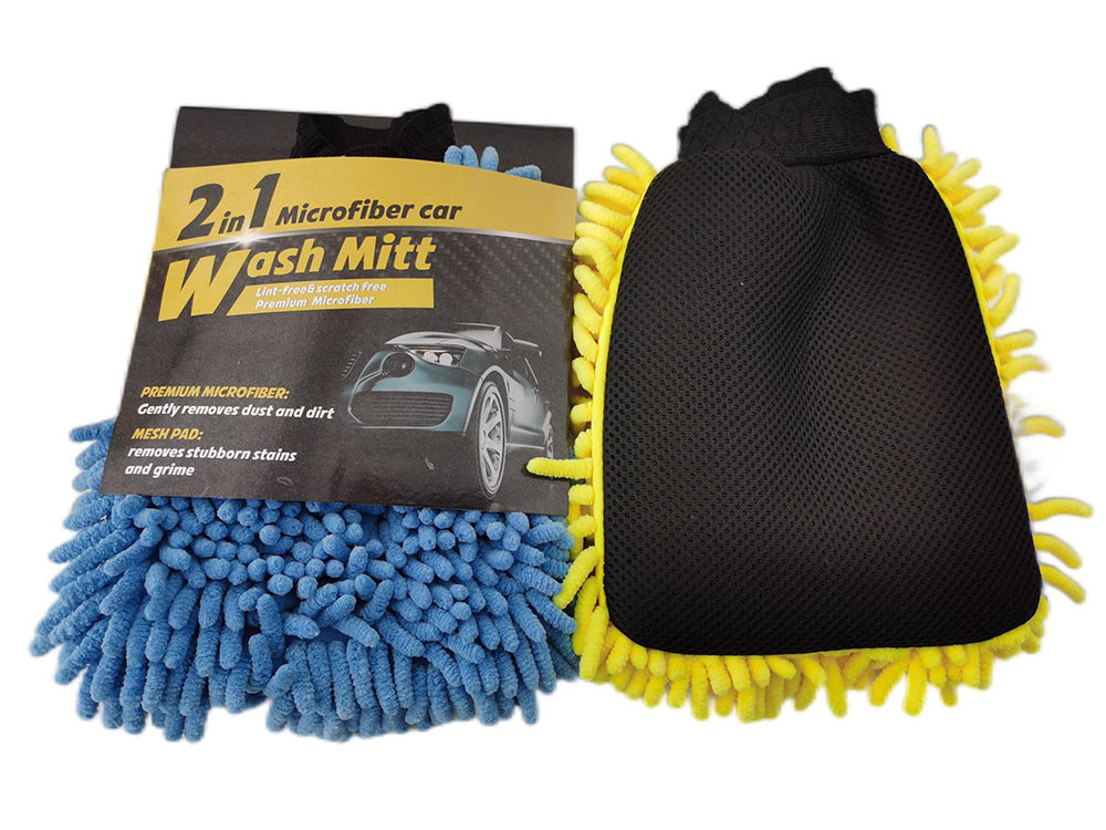 Microfiber Car CLeaning Mitt Chenille Wash Mitt