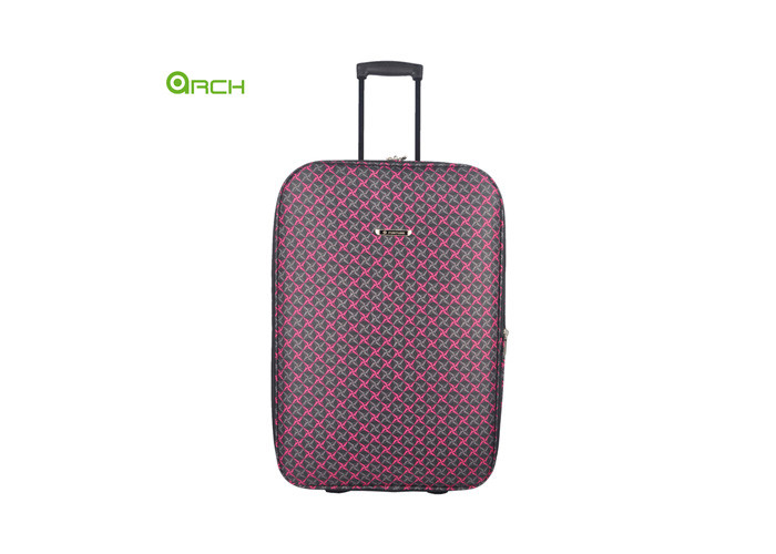 Printing 600D Polyester Travel Trolley Lightweight Luggage Bag with Expander