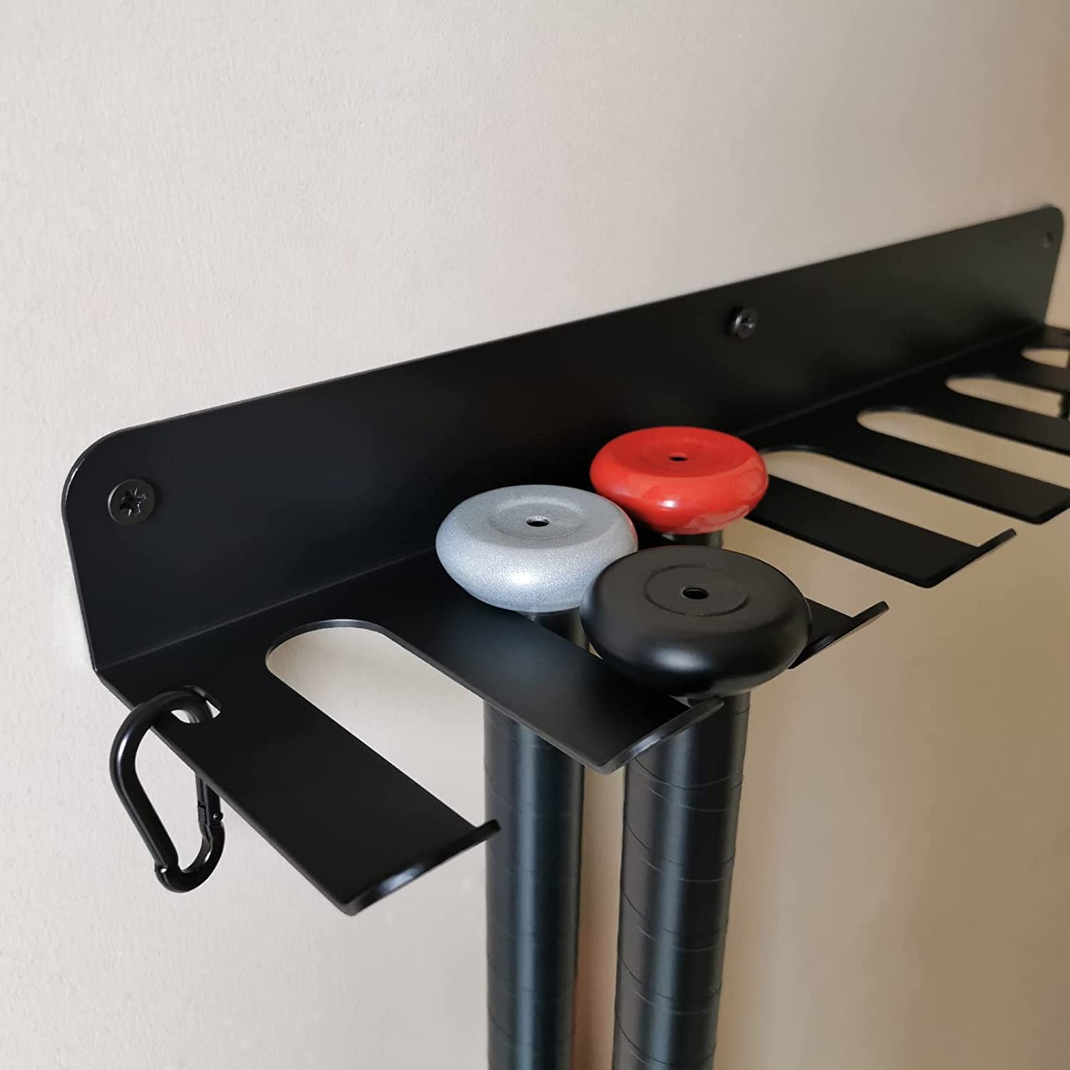 16 Bat Metal Baseball Bat Rack Holder for Wall Mount Sports Equipment Storage